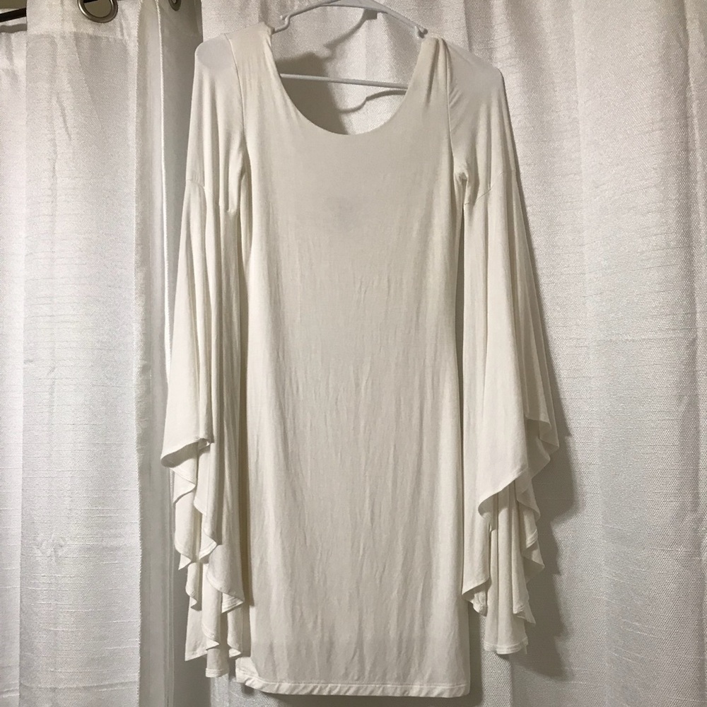 White pencil dress (flowy on arms)